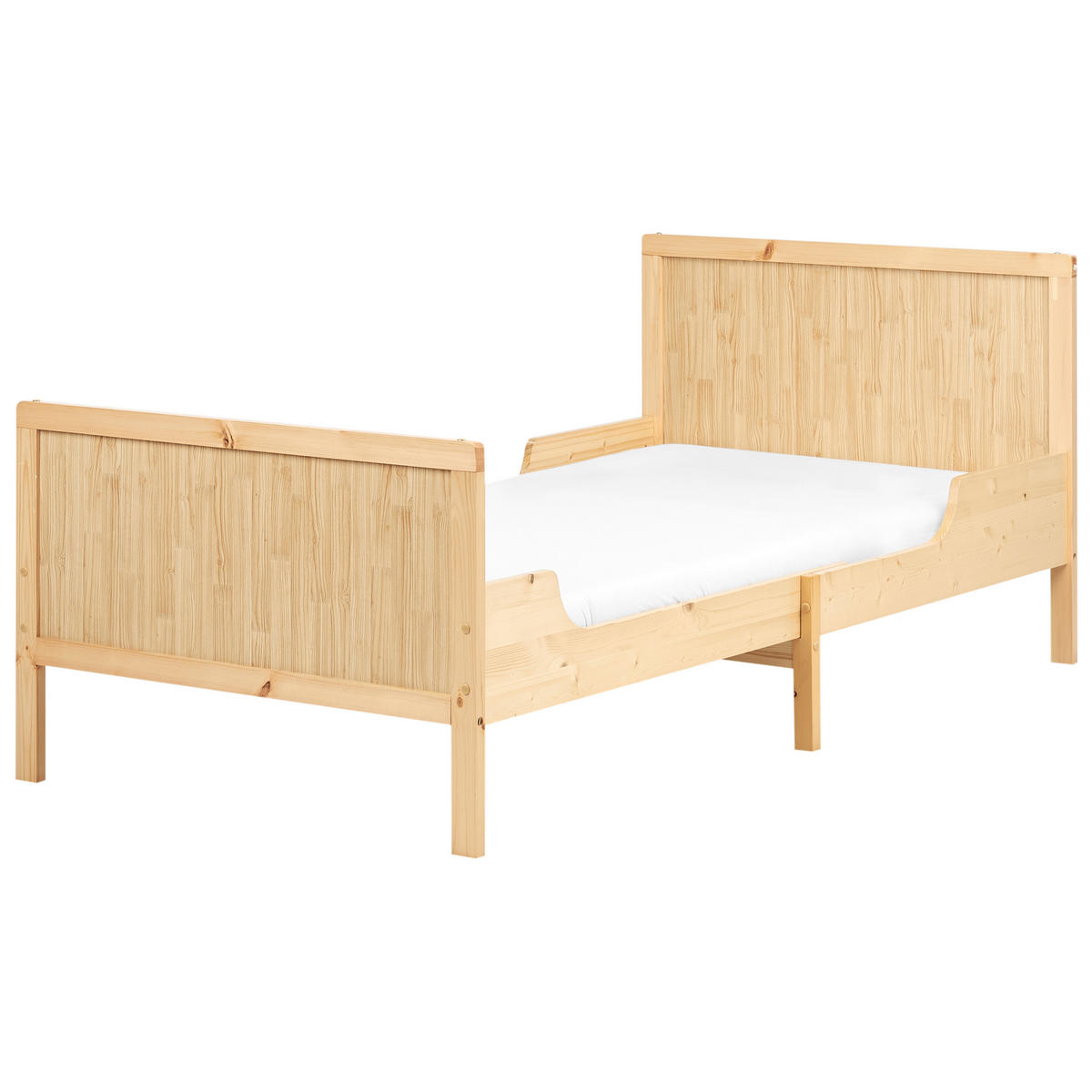 MITWACHSENDES KINDERBETT 90x130/160/200 cm Heller Holzfarbton Montigny - Hellbraun, Holz - Beliani