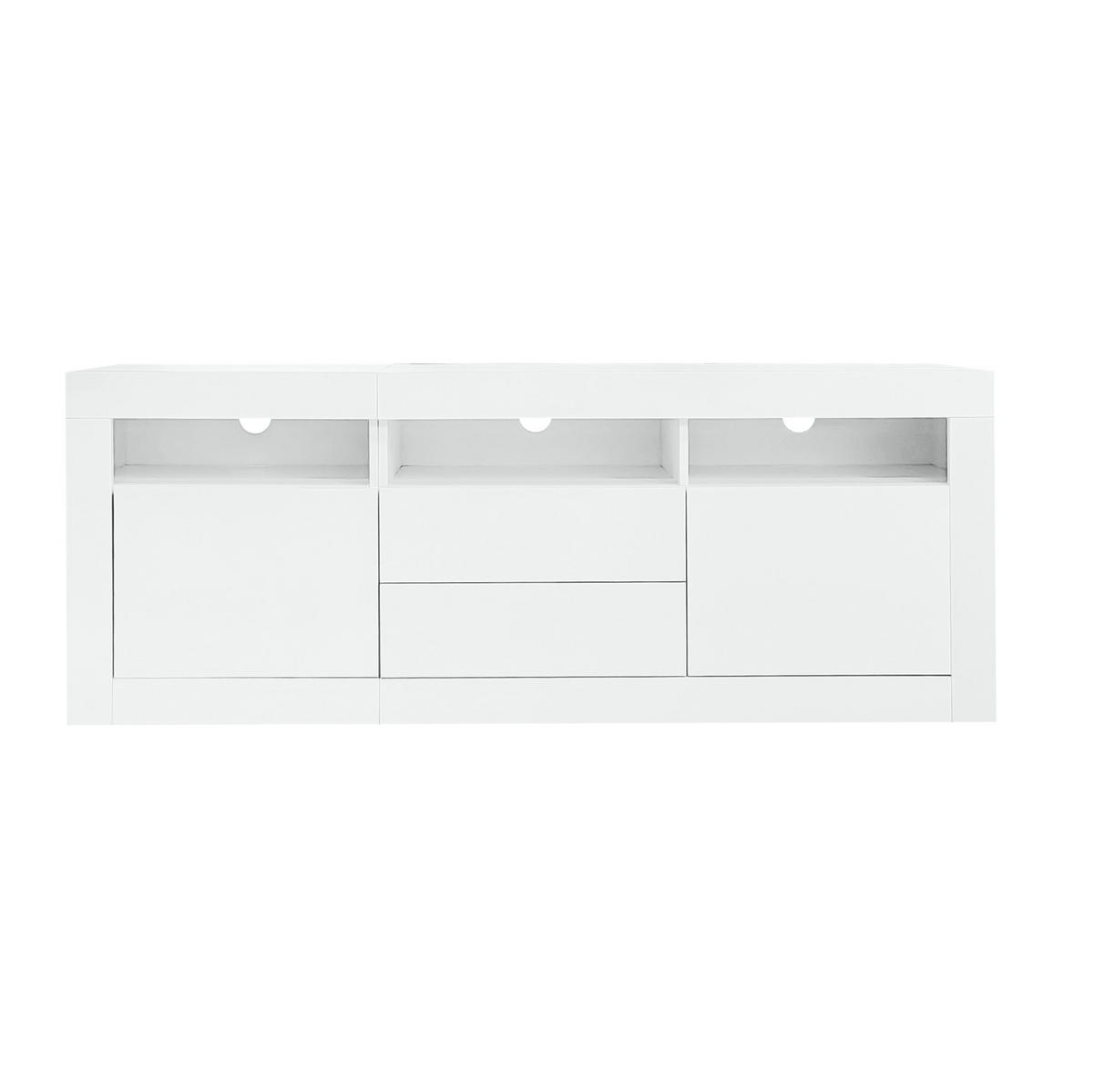 TV-ELEMENT mit LED-Beleuchtung 160 x 35 x 60 cm Hochglanz Weiß - Weiß, Holzwerkstoff (35/60/160cm) - Beauniv