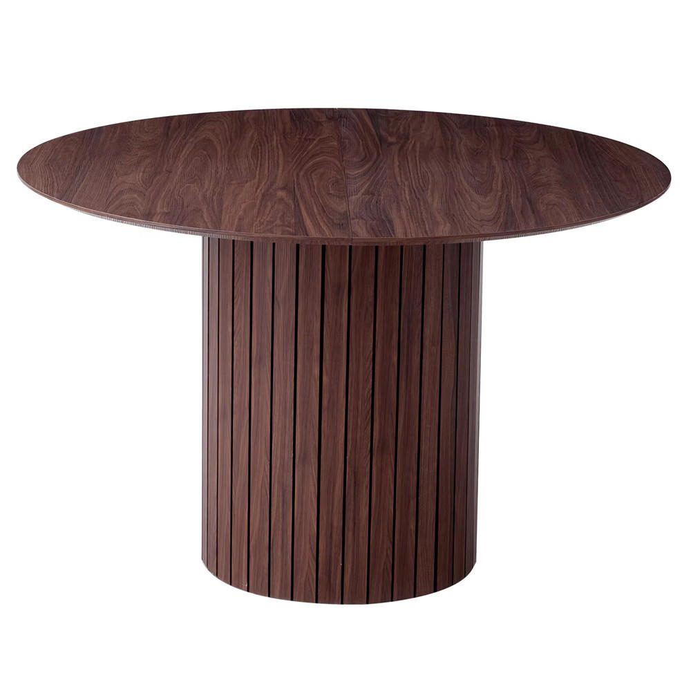 ESSTISCH rund Massivholz Wohnzimmertisch dunkelbraun Design - Dunkelbraun, Holz (120/120/76cm) - Kaket