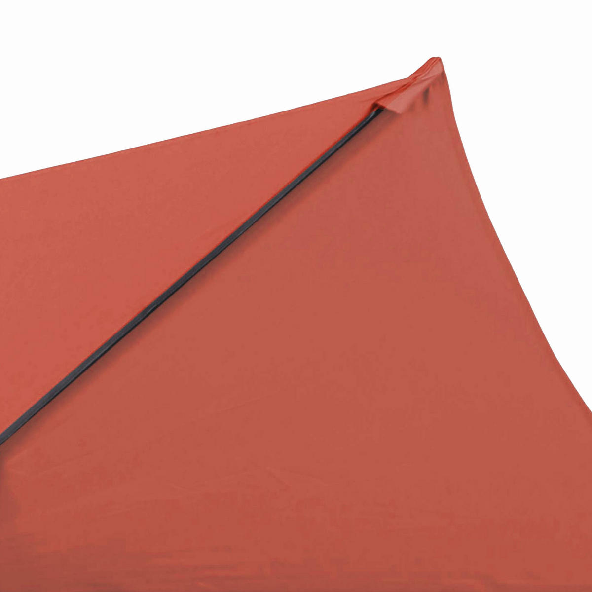SONNENSCHIRM 3x3m mit 4 Gewichtsplatten, Terrakotta - Pink, Metall (300/300cm) - Oviala
