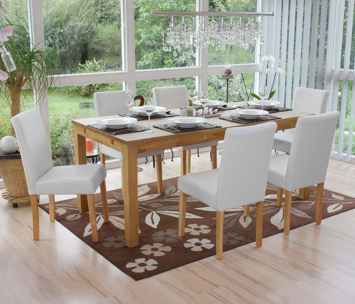 ESSZIMMERSTUHL Weiß 6er-Set - Weiß, Textil (43/90/56cm) - MCW