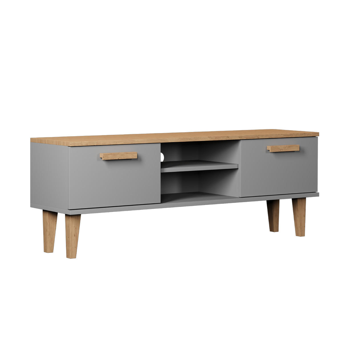 TV STOLÍK Denver Sivá - sivá, kompozitné drevo (35/47/120cm) - Petits-meubles