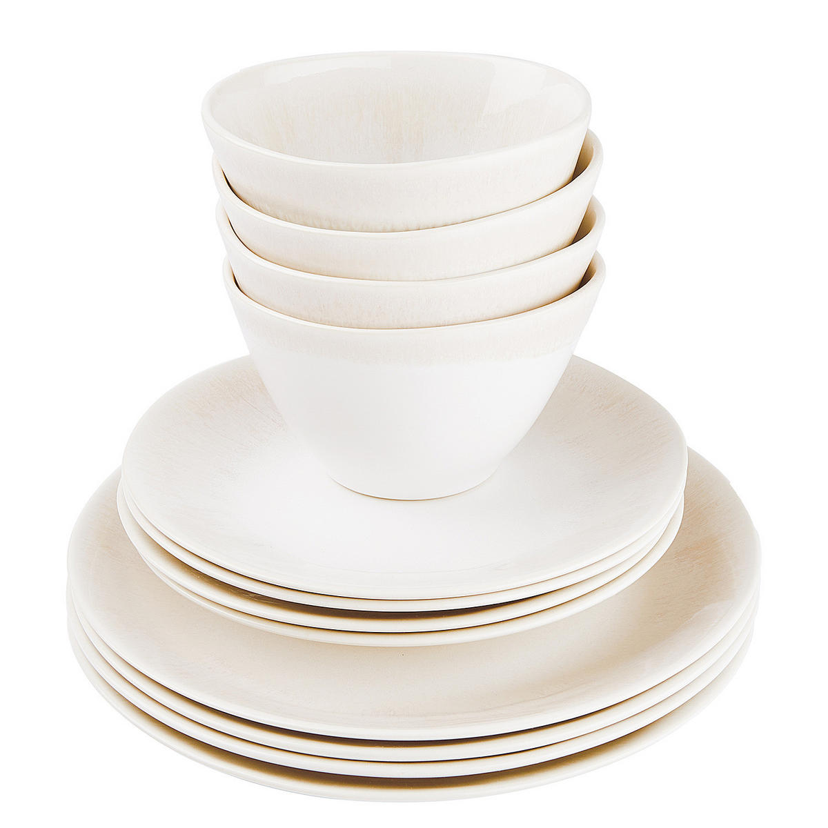 GESCHIRRSET 12-tlg. Atlantis 4 Personen - Beige, Keramik (28/3/28cm) - Butlers