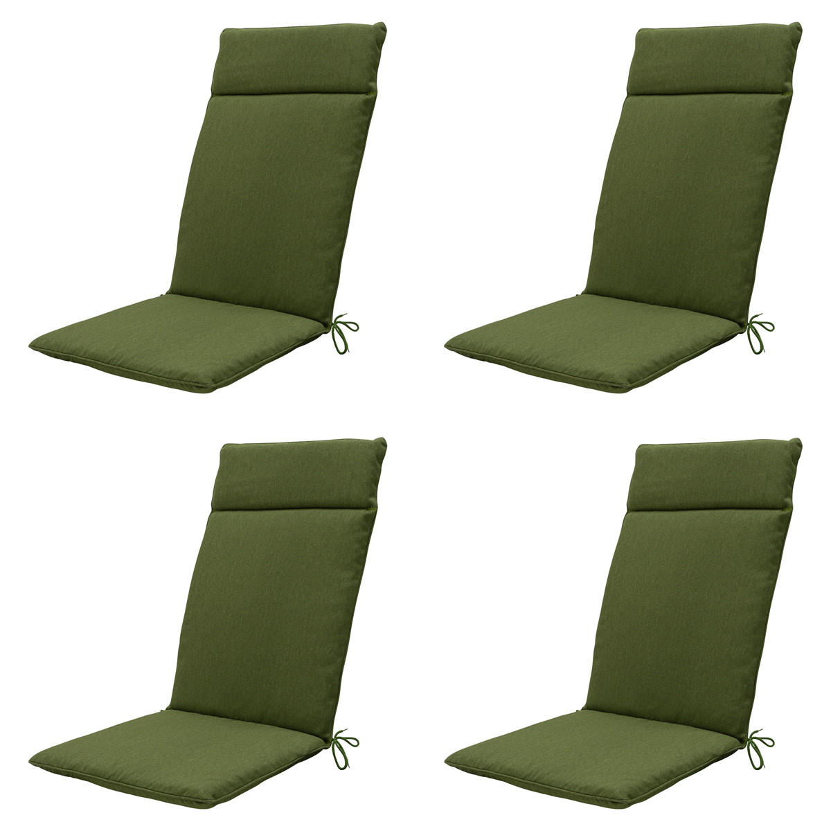 GARTENSTUHLKISSEN Moos 120/50 cm 4er-Set - Dunkelgrün, Textil (50/8/120cm) - Madison