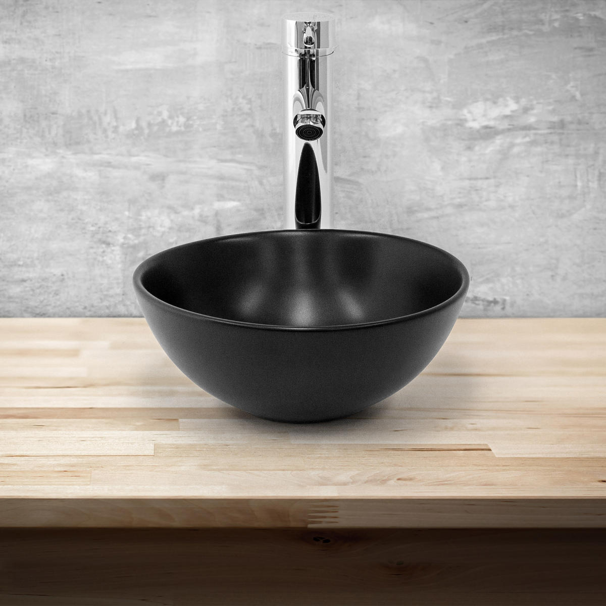 WASCHBECKEN - Schwarz, Keramik (28/15/28cm) - ML-DESIGN