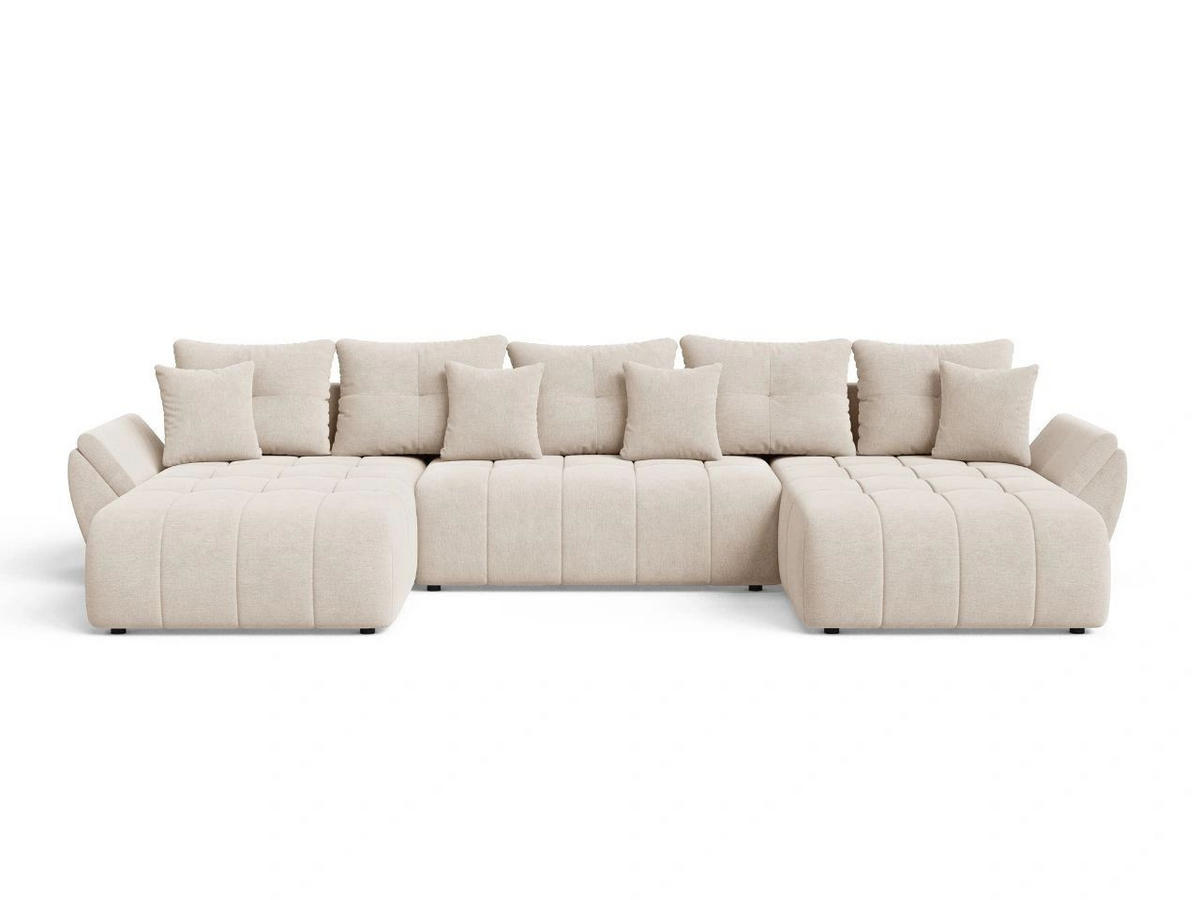 ECKSOFA Decor U Beige - Beige, Holz/Textil (382/192cm) - Graingold