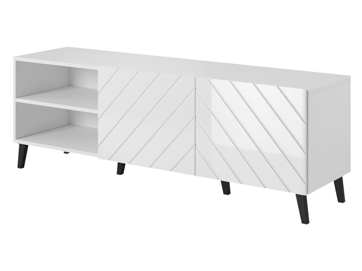 TV-LOWBOARD Abeto 150 - Schwarz Hochglanz/Schwarz, Holzwerkstoff/Kunststoff (150/52/42cm) - MIRJAN24