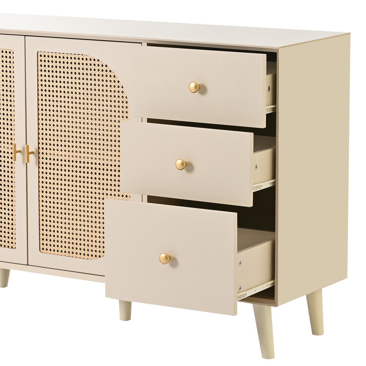 SIDEBOARD Cremefarben 120/40/82 cm - Creme, Holzwerkstoff (40/82.5/120cm) - Urban Meuble