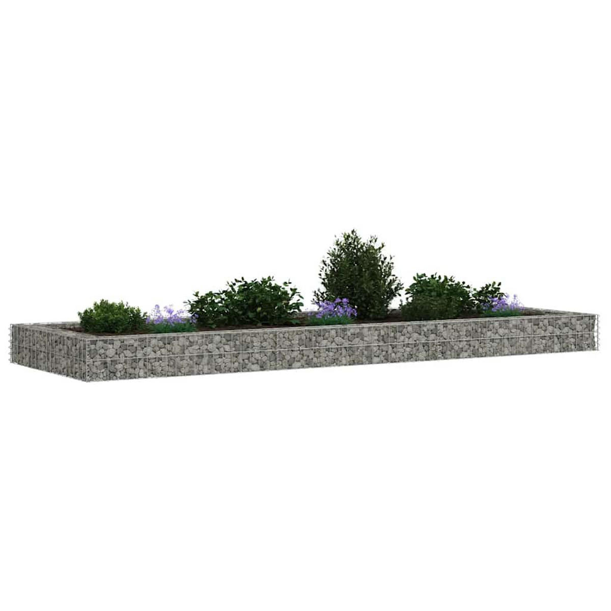GABIONEN-HOCHBEET Verzinkter Stahl 300x100x20 cm - Silberfarben, Metall (300/20/100cm)