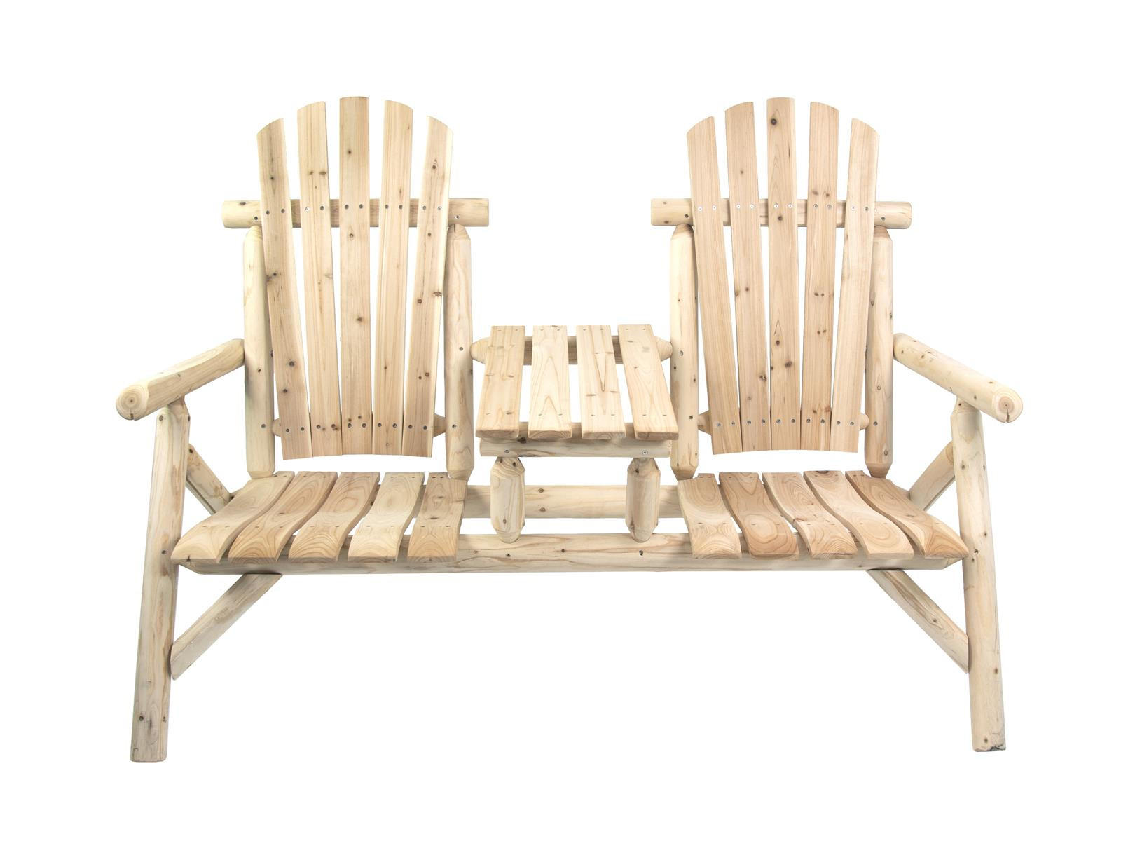GARTENBANK »Timber« FSC® 100% Tannenholz mit Mittelablage für 2 Personen - Braun, Kunststoff (53.5/11/149.5cm) - bellavista - Home & Garden
