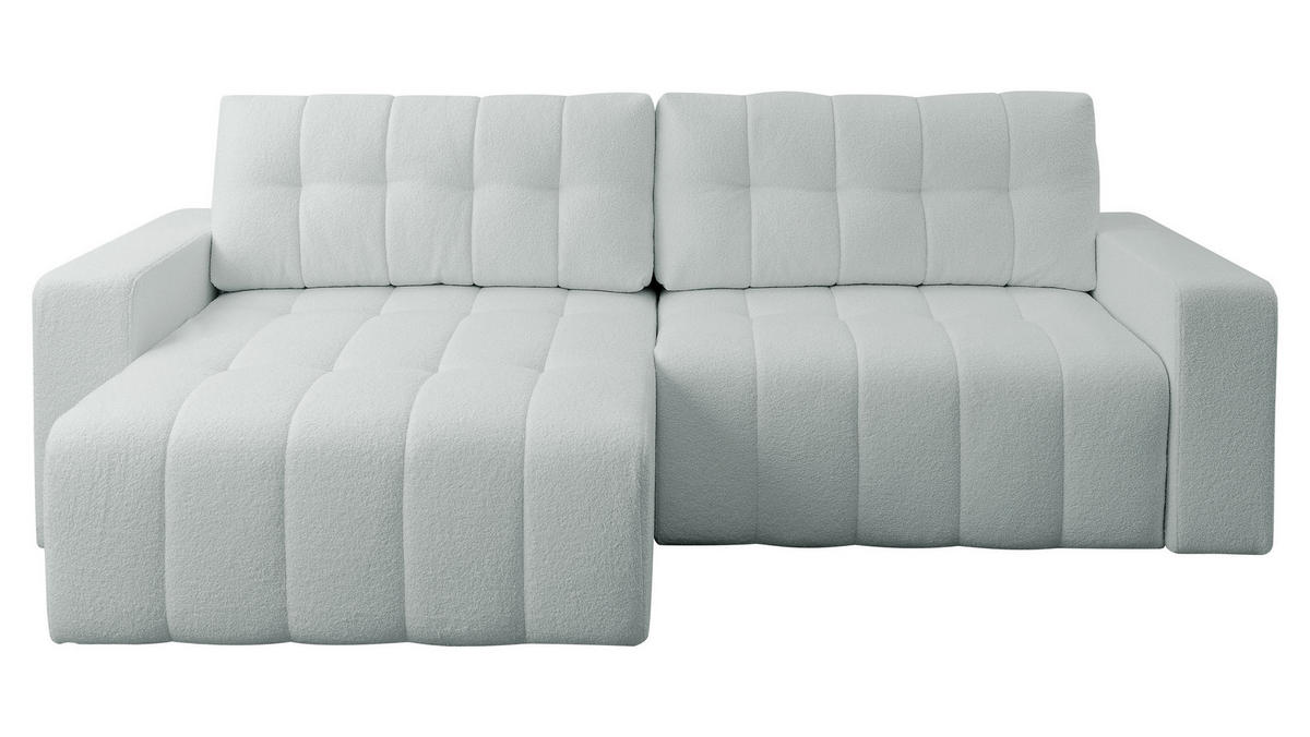 ECKSOFA Masone - Hellgrau/Schwarz, Holz/Kunststoff (245/143cm) - MIRJAN24