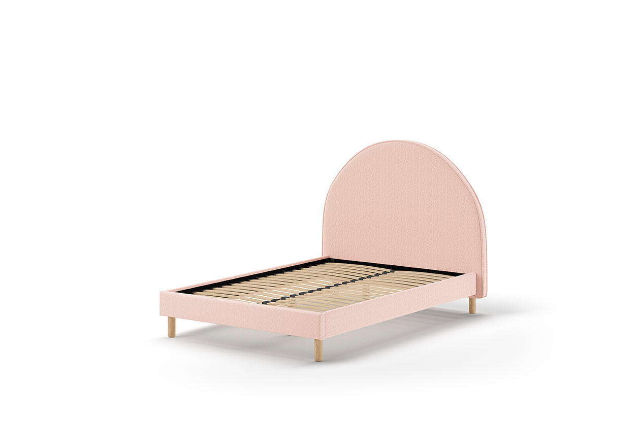 BETTGESTELL MOON Rosa 147x212x132 cm - Pink, Holz - FURNLUX