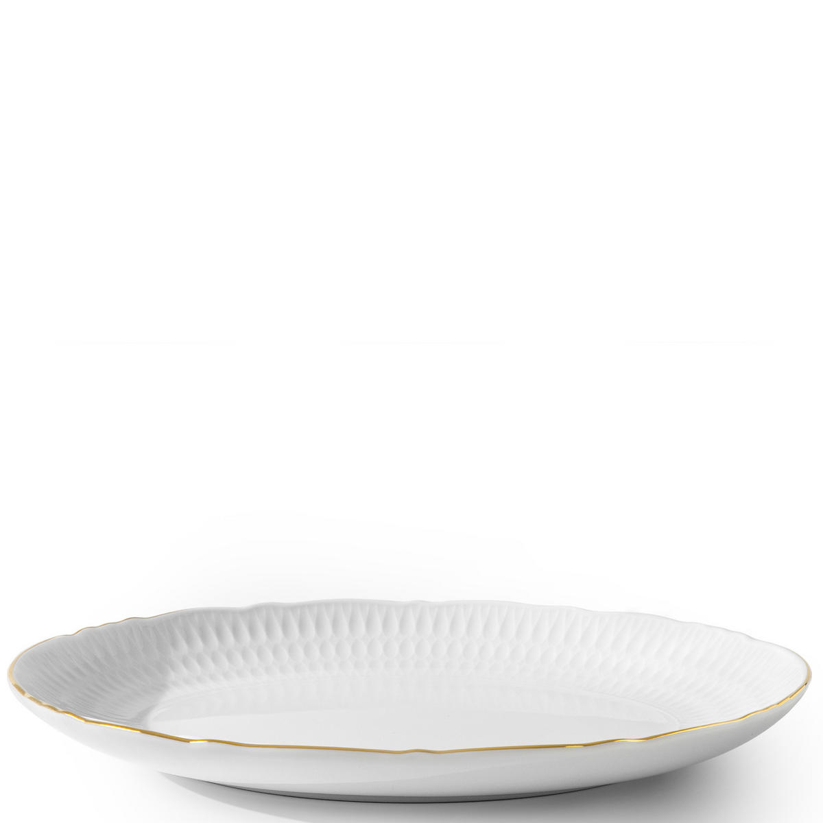 SAUCIERE MIT UNTERTASSE CMIELOW SOFIA GOLDRAND aus Porzellan - Weiß, Keramik (17.5/18/9cm) - KONSIMO®