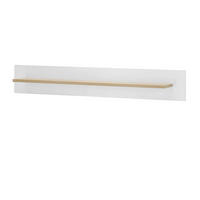 WANDBOARD weiß matt, Eiche, Wandregal 107 cm skandinavisches Design - Eichefarben/Weiß, Holzwerkstoff (107/19/17cm) - Furn.Design