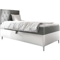 KINDERBETT FLIPPO 1 - Weiß/Grau, Holzwerkstoff (92/208cm) - Meblini