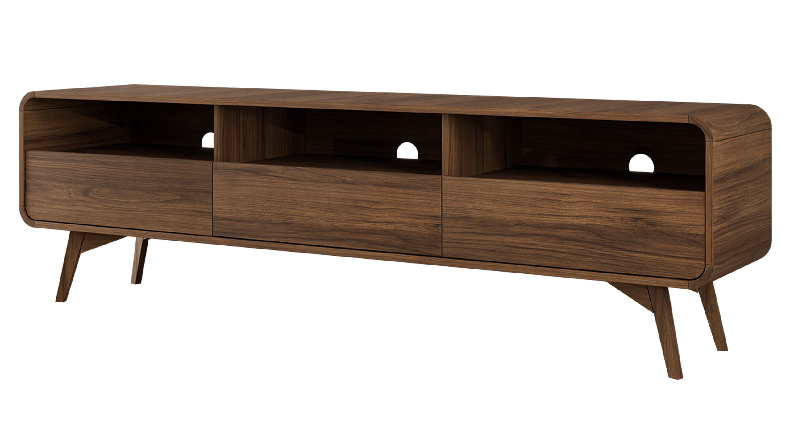 Mirjan24 Tv-Lowboard Nussbaum 180x53x39 cm