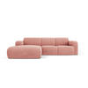 ECKSOFA links Molino aus Chenille-Stoff rosa 4 Sitzplätze - Pink, Textil (170/250cm) - Micadoni