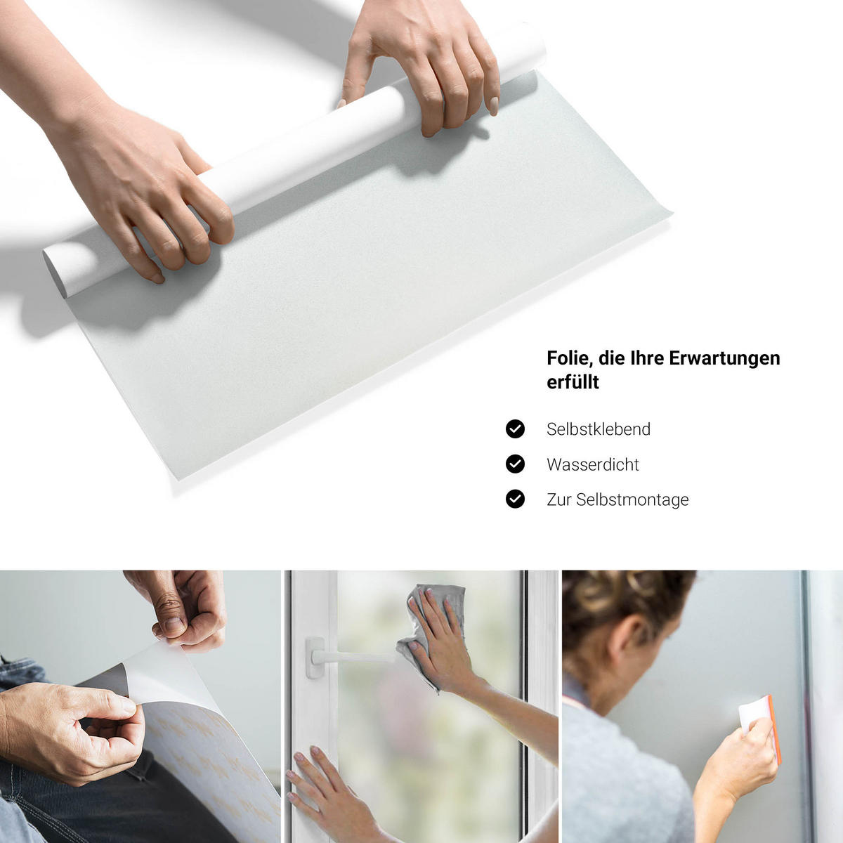 SICHTSCHUTZFOLIE – 200x152 cm - Transparent, Kunststoff (200/146/0.1cm) - TULUP