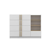 KOMMODE SAVI 5S 135/96/47 cm in Weiß - Weiß, Holzwerkstoff (135/96/47cm) - Deine Möbel 24