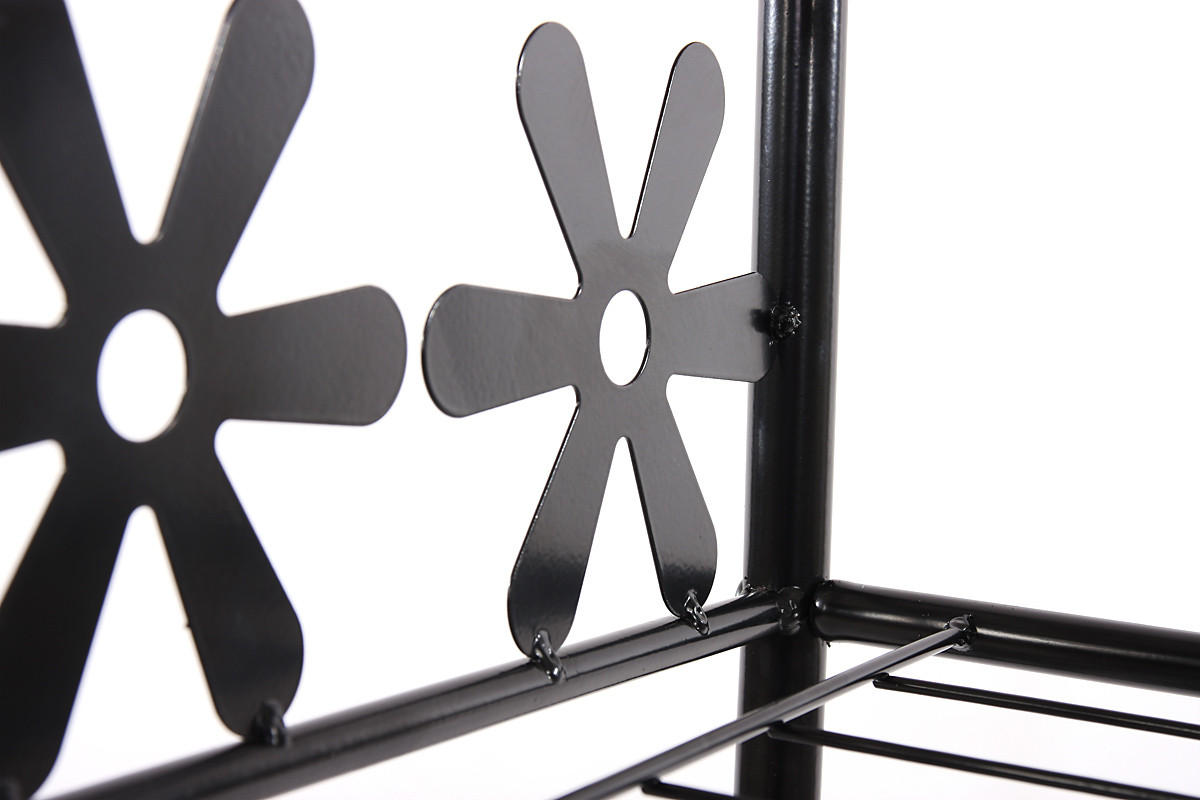 REGAL Metall 70x60x30cm 3 Böden Höhe 70cm - Schwarz, Metall (60/70/30cm) - BERLINLODGE