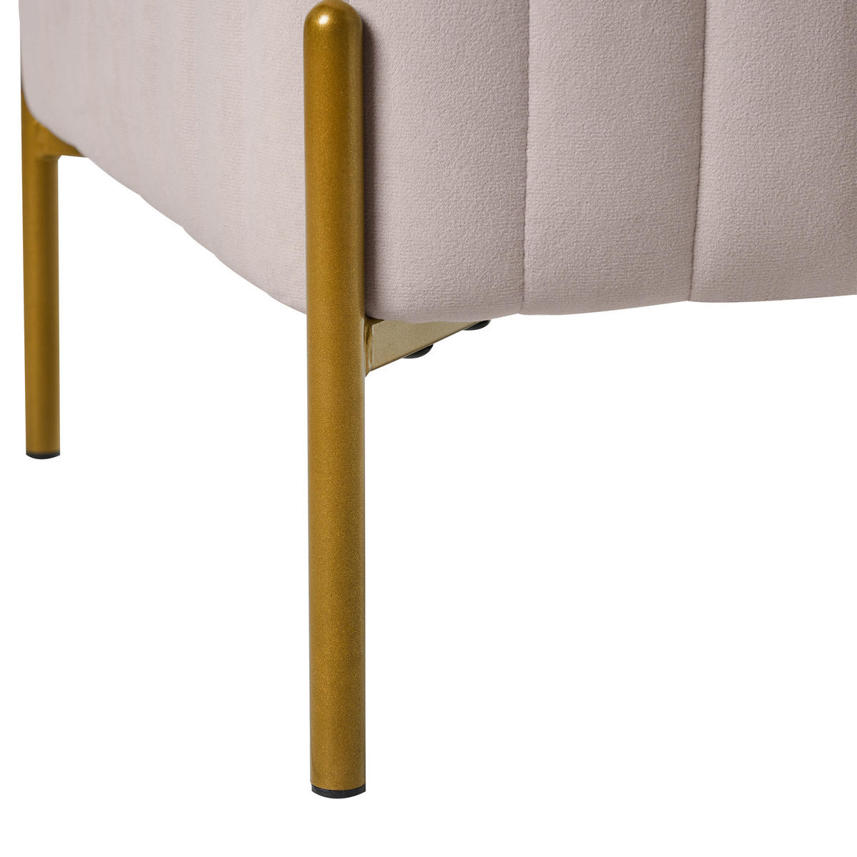 TABURET catifea taupe Utah - taupe, material textil (47/43/47cm) - Beliani