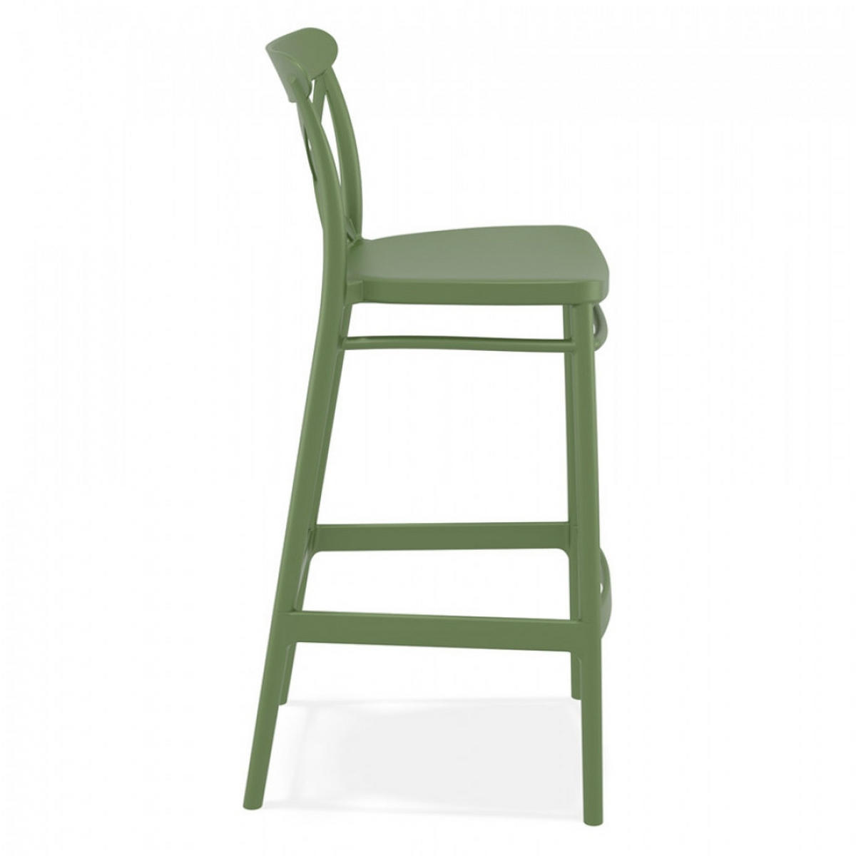 BARHOCKER Grün 45x106x52cm - Olivgrün/Grün, Kunststoff (45/106/52cm) - AlterEgo