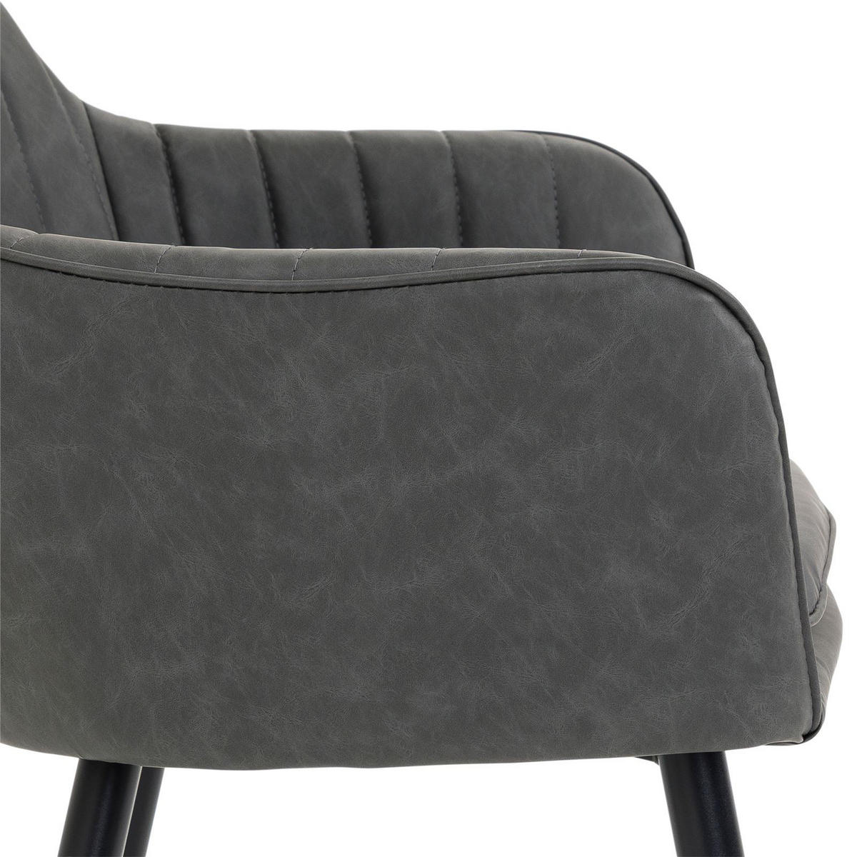 ESSZIMMERSTÜHLE ETTA 2er-Set grau - Grau, Textil (57/85/58cm) - IDIMEX