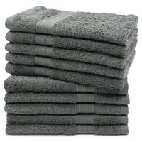 GÄSTETÜCHER, 10er-Set, 30x50 cm, 100% Baumwolle, Grau - Anthrazit, Textil (30/50cm) - Zollner