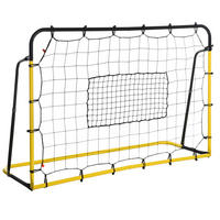 FUSSBALLTOR, Stahl, Gelb/Schwarz, 184 x 63 x 123 cm - Gelb/Schwarz, Metall (63/184cm) - HOMCOM