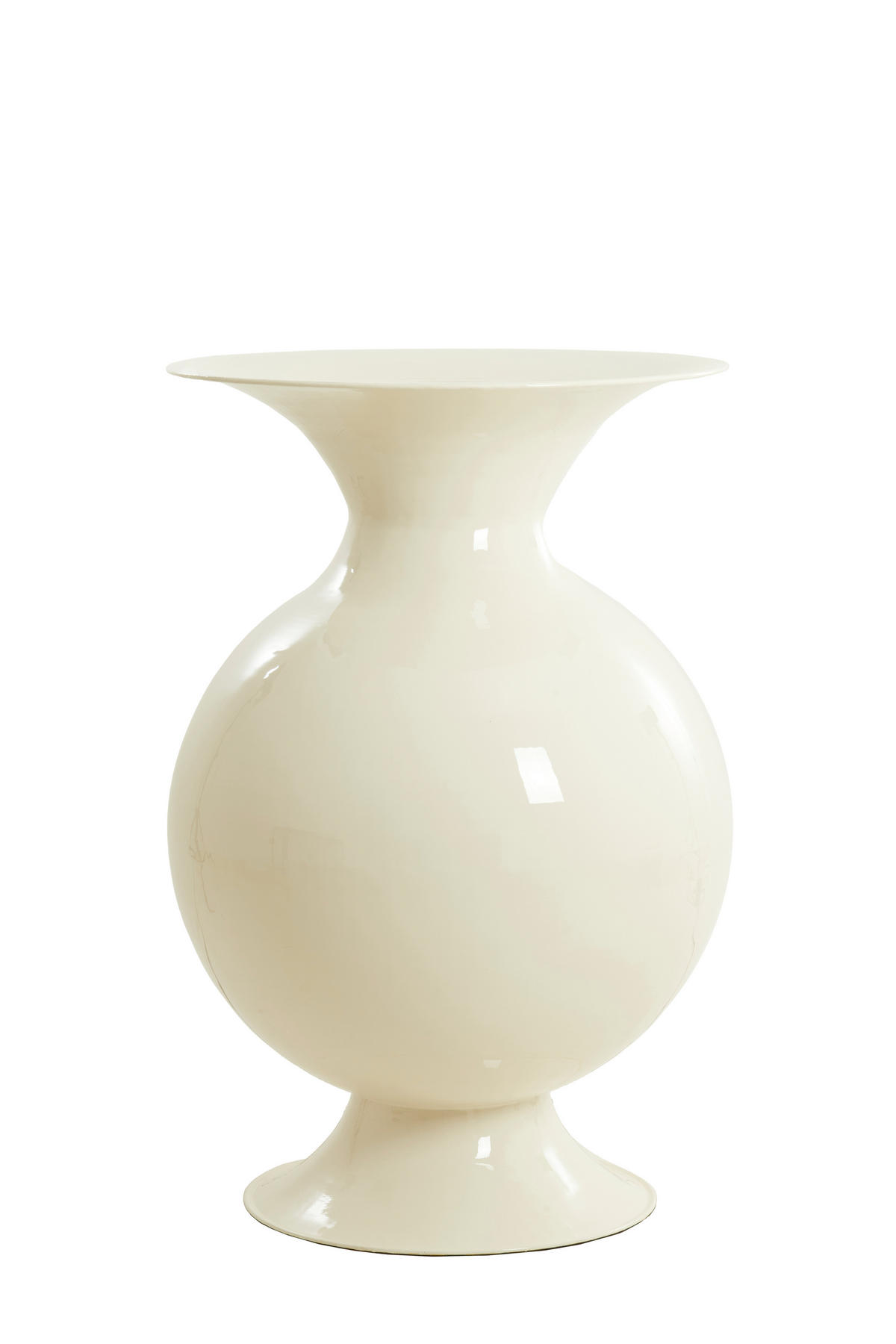 VAZE Bolulla Weiß 68/68/100 cm - Weiß, Metall (100cm) - Light & Living