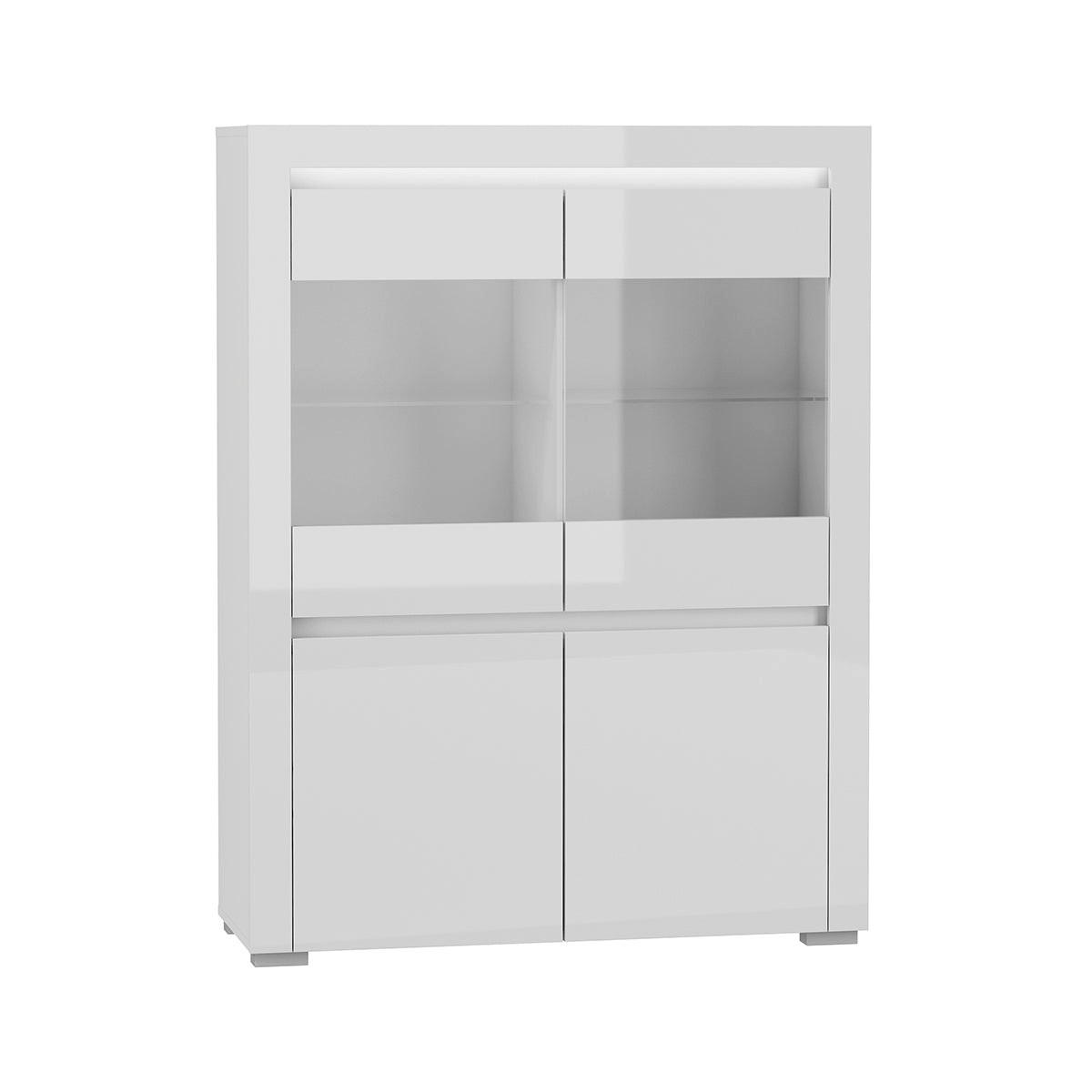 Petits-meubles Vitrine Weiß 106x139x39 cm