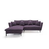 ECKSOFA GLOSS mit Schlaffunktion, Ottomane & goldenen Füßen – Samtsofa im GLOSSour-Stil mit Zierkissen, 258x167x91cm, Linke, HELL GRAU - Hellgrün, Holz/Textil (167/258cm) - DomoHome