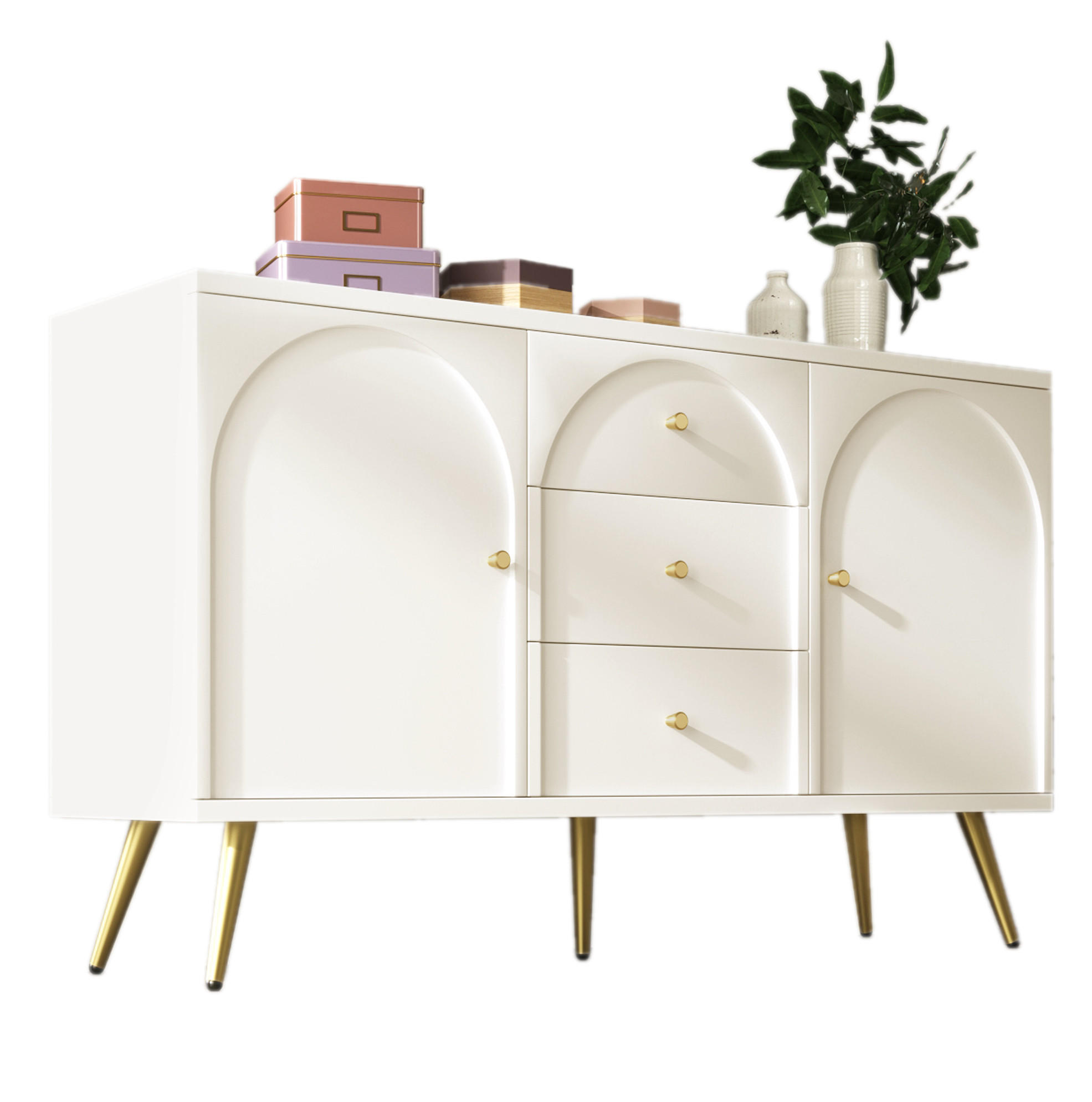 Ivmeu Kommode Weiß 40x84x140 cm