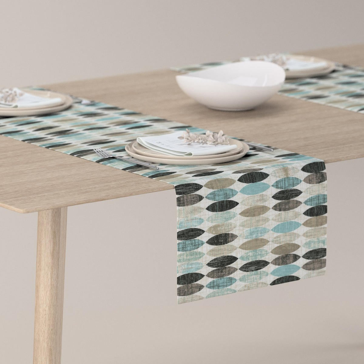 TISCHLÄUFER Modern blau, 40x130 cm - Blau, Textil (40/130cm) - Dekoria