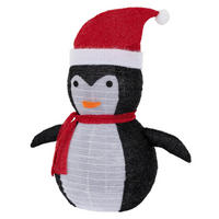 WEIHNACHT Pinguin - Rot, Kunststoff (58/68/32cm) - ECD-Germany