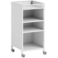 BÜCHERREGAL Metall Kunststoff Weiß - Weiß, Metall (34/69.5/35cm) - HOMCOM