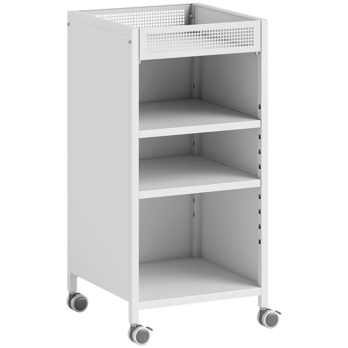 BÜCHERREGAL Metall Kunststoff Weiß - Weiß, Metall (34/69.5/35cm) - HOMCOM