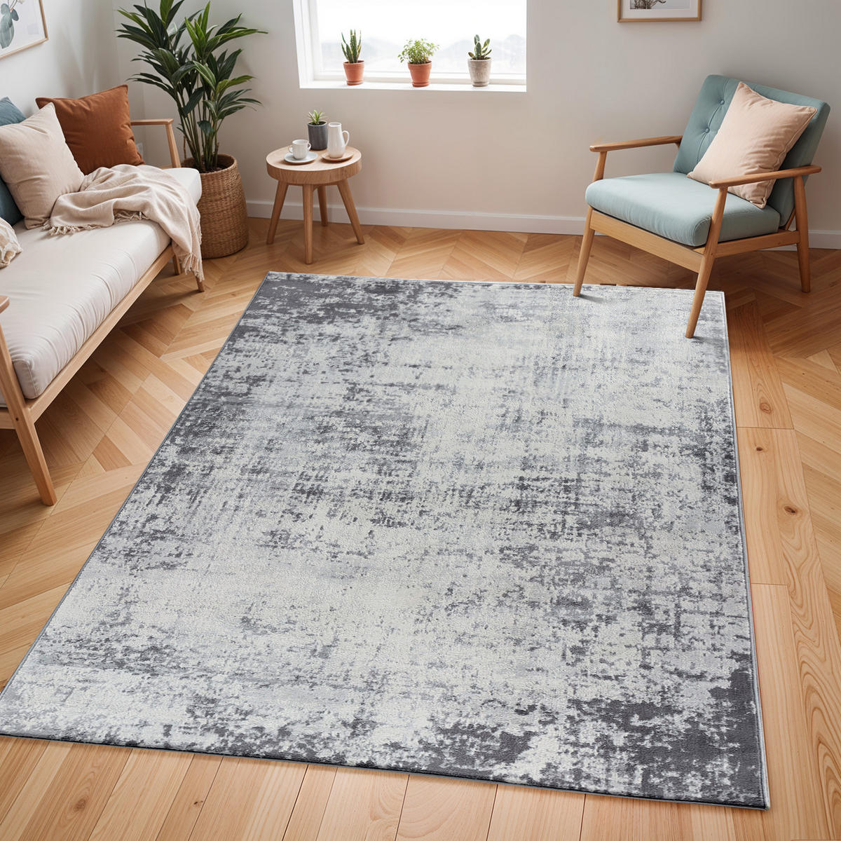 KURZFLORTEPPICH 120x170 cm Grau - Grau, Naturmaterialien/Textil (120/170cm) - LIVABLISS