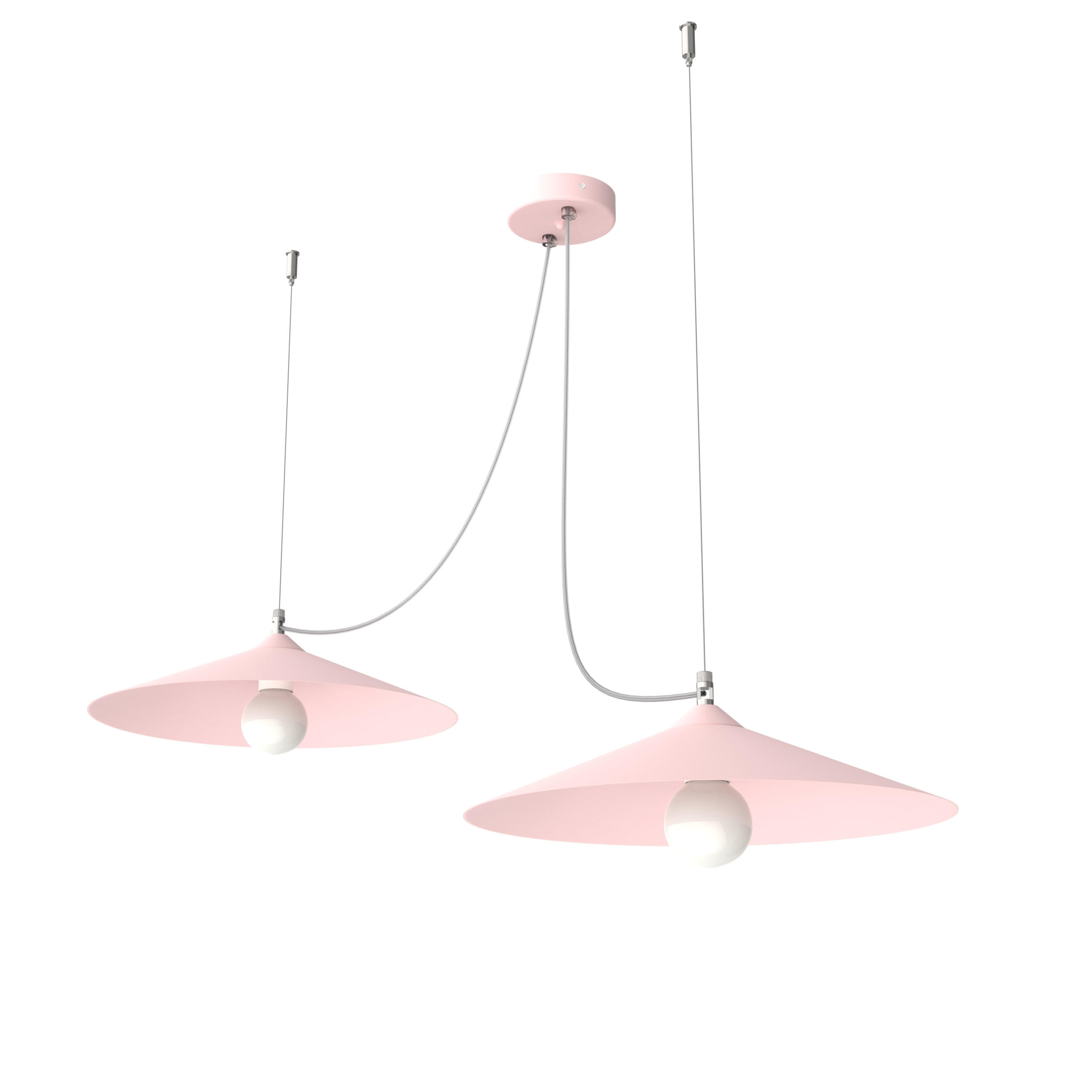 Lumicom Hängeleuchte Pink 40x9x40 cm