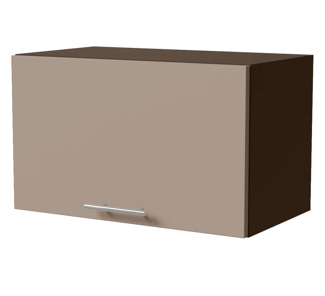 KLAPPHÄNGESCHRANK Brerra W4B/60 Lava / RAL 1019 graubeige Matt 60 / 32,5 / 36cm mit Gasdruckdämpfer - Dunkelgrau/Graubraun, Holz/Holzwerkstoff (60/36/32.5cm) - Feldmann-Wohnen