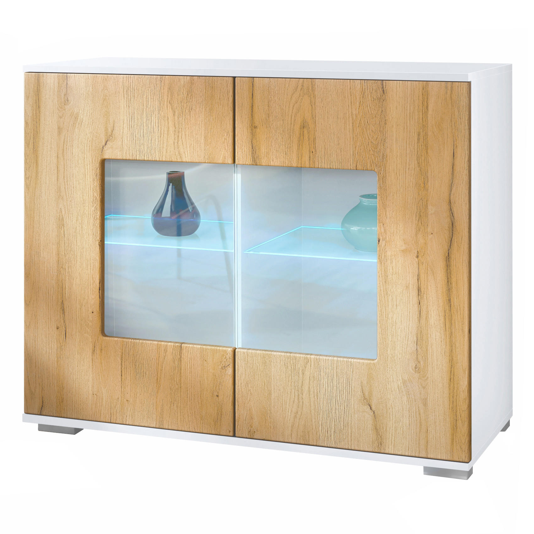 KOMMODE Grömitz Eiche Natur - Eichefarben, Holzwerkstoff (92.5/75.5/35cm) - Vladon