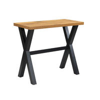 BARTISCH ARNE 120/60/105 cm - Hellbraun/Alteiche, Holzwerkstoff/Metall (60/120/105cm) - DUBI Möbel