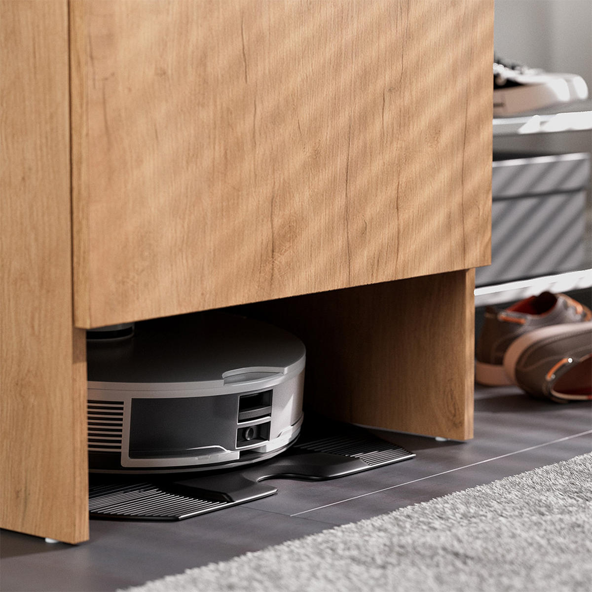 SAUGROBOTERSCHRANK Dustin Goldkraft Eiche 50 x 67.5 cm mit 1 Tür - Honigeiche, Holzwerkstoff (50/67.5/50cm) - Vicco