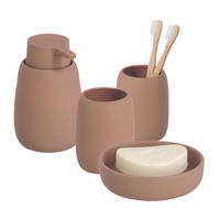 BADACCESSOIRES - Keramik, Mocca, 4-teiliges Set - Mokka, Keramik (8.8/13.7/8.8cm) - Zeller Present