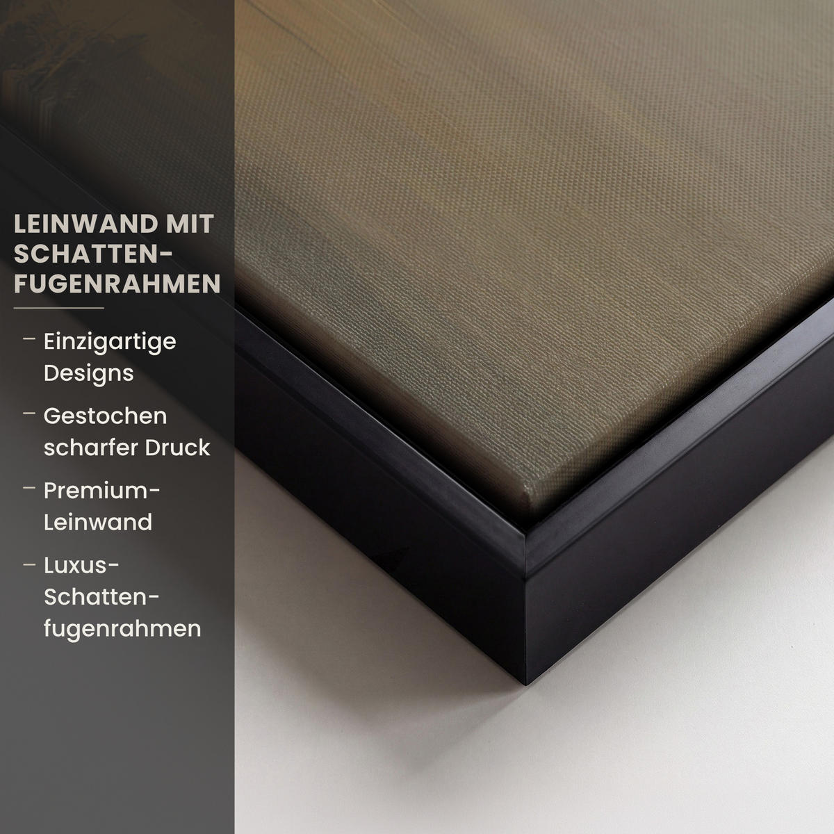 LEINWAND Bilder mit Rahmen - Hügel - Abstrakt - Kreuz - Christentum - 40x60 - Beige, Textil (40/60cm) - MuchoWow