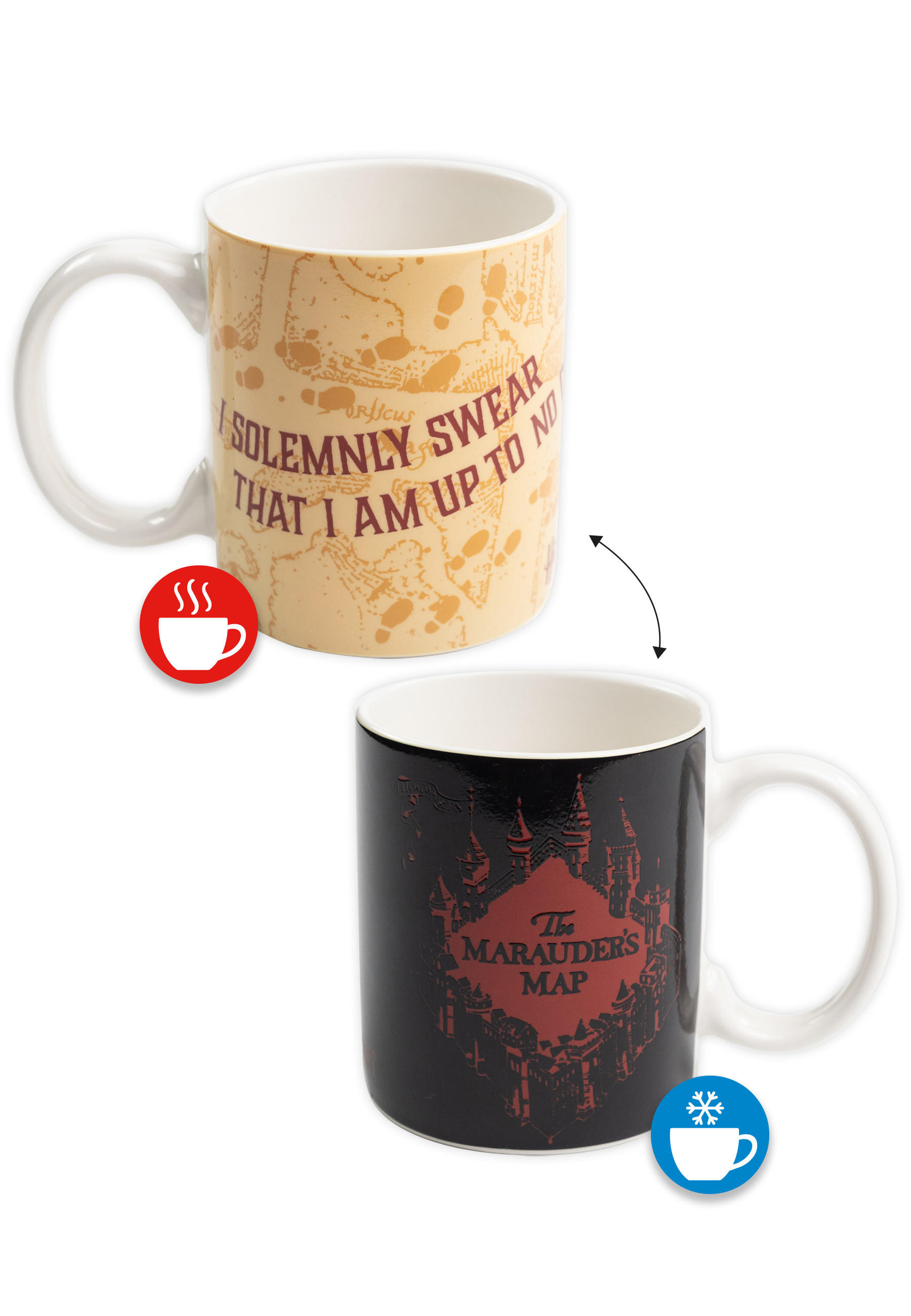 KAFFEEBECHER Harry Potter Karte des Rumtreibers Farbwechseltasse Mehrfarbig 320 ml - Multicolor, Keramik (0.32L) - United Labels