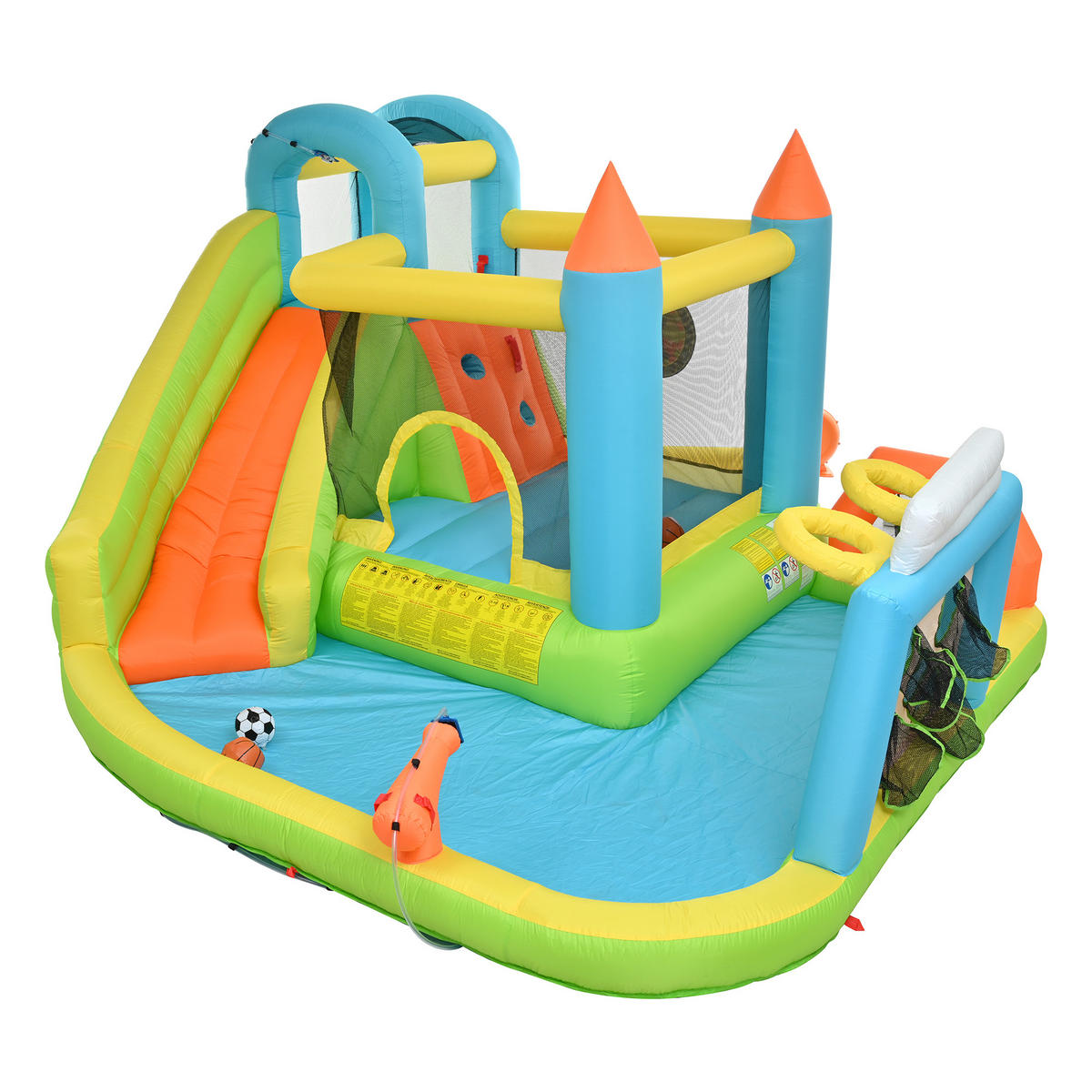 HÜPFBURG Kinder 360x320x200 cm Rutsche Pool - Multicolor, Textil (320/360/200cm) - LEBENLANG