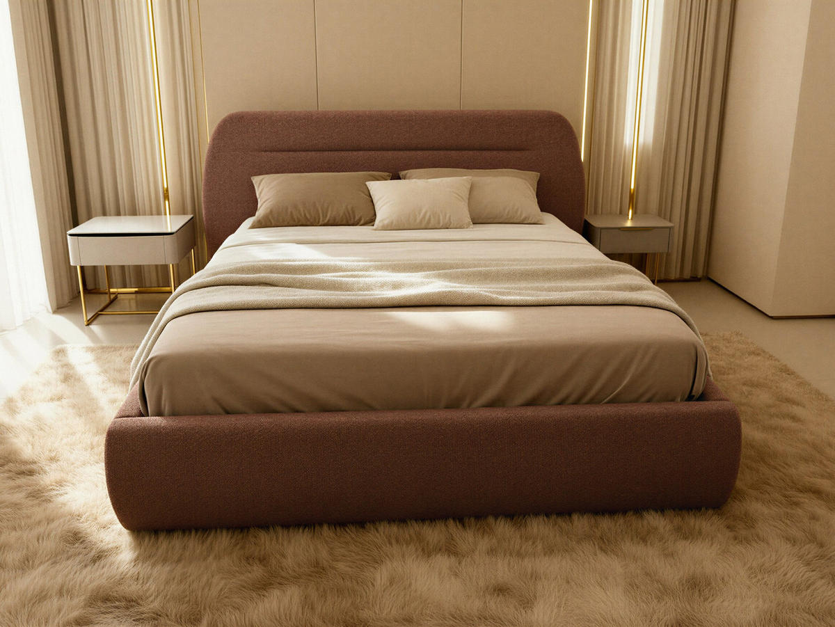 POLSTERBETT Orio - Eichefarben/Schwarz, Holz/Kunststoff (180/200cm) - Sofnet