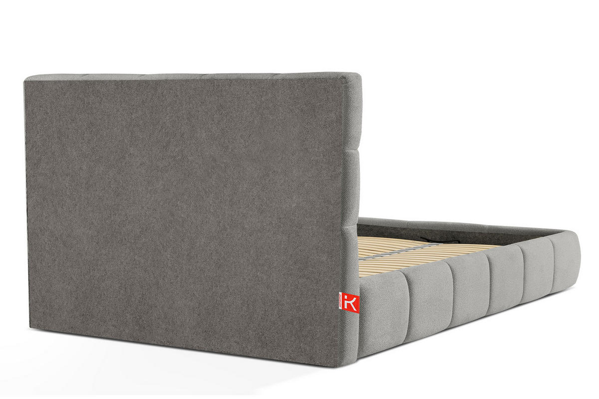 POLSTERBETT ALTOS Bouclé, grau - Grau, Holz/Holzwerkstoff (180/200cm) - KONSIMO®
