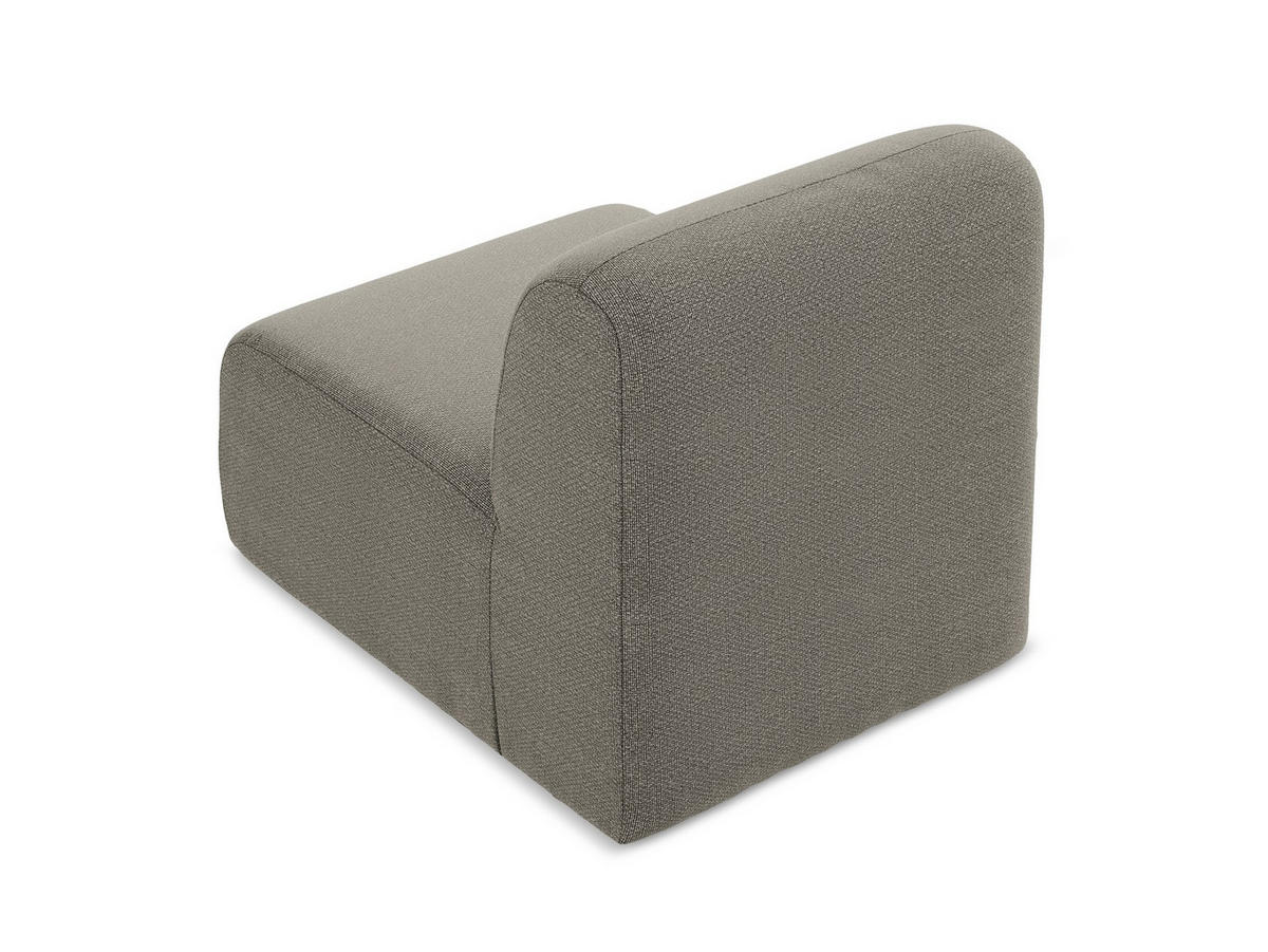 SOFAELEMENT Bouclé Stoff Grau - Schwarz/Grau, Holzwerkstoff/Kunststoff (70/75/94cm) - Makamii